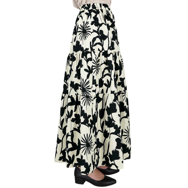 花柄ティアードロングスカート[品番：PA000011836]｜coca（コカ）の