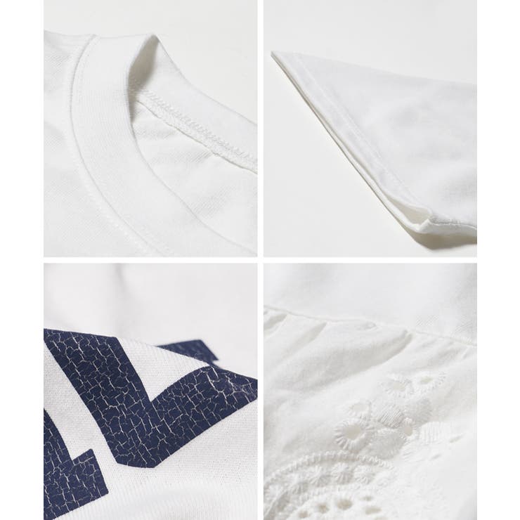 キッズ 親子お揃いレース切り替えロゴT | coca | 詳細画像16 