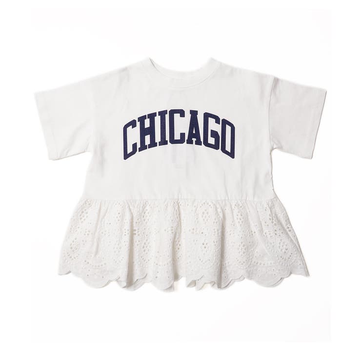 キッズ 親子お揃いレース切り替えロゴT | coca | 詳細画像2 