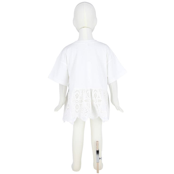 キッズ 親子お揃いレース切り替えロゴT | coca | 詳細画像6 