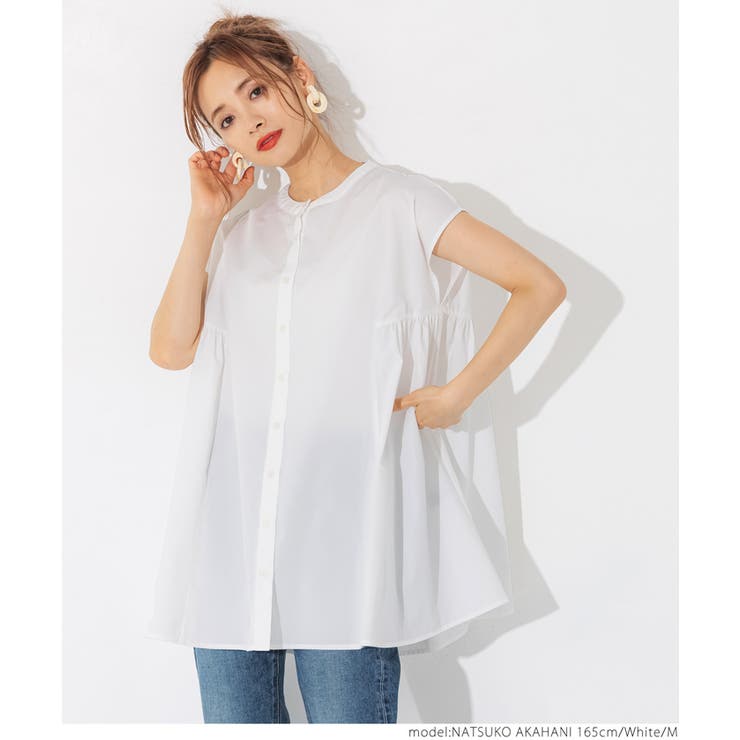 希少✨美品【ヌキテパ】コットン100%フレンチスリーブギャザーブラウス ブルー 273A8998e.jpg?v=1724384576