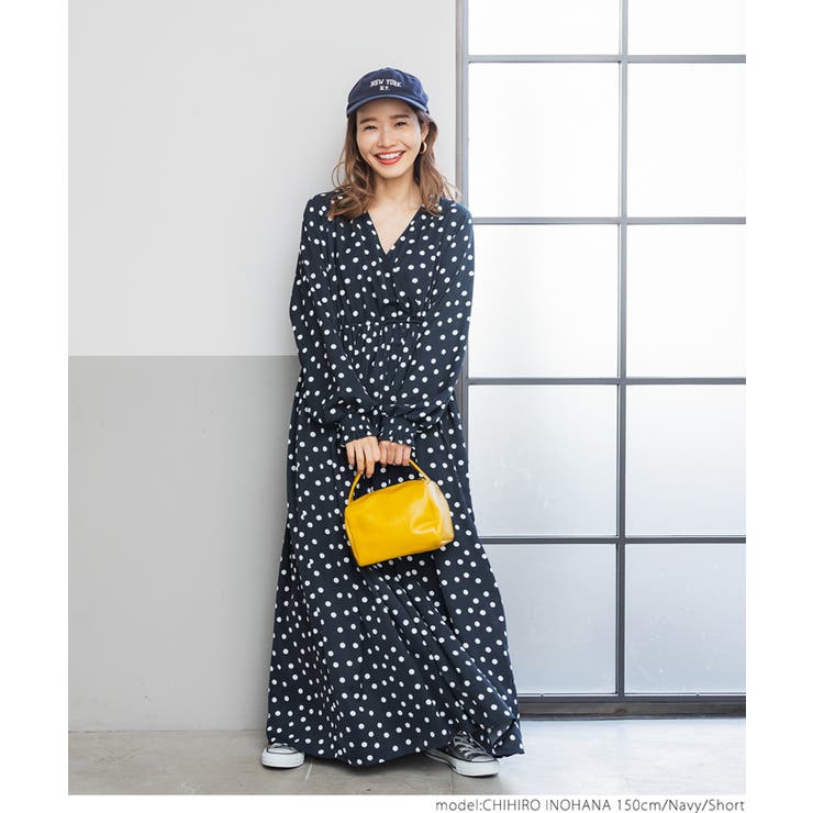 Vネックドットワンピース[品番：PA000012208]｜coca（コカ）の