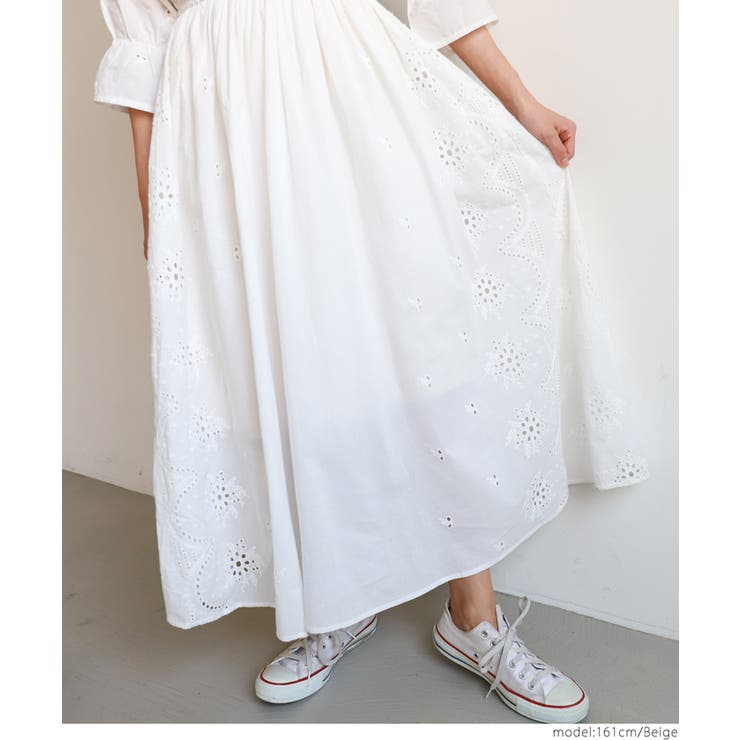 【24-25AW】ELISABETTA ジッパー ビスコース ミディスカート 2色 レース スカート レディース[品番：JRKW0004888]｜shoppinggo