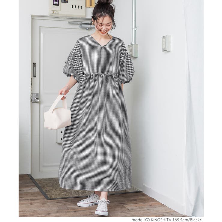 サッカーギンガムチェックワンピース | coca | 詳細画像11 