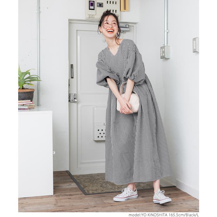 サッカーギンガムチェックワンピース | coca | 詳細画像10 