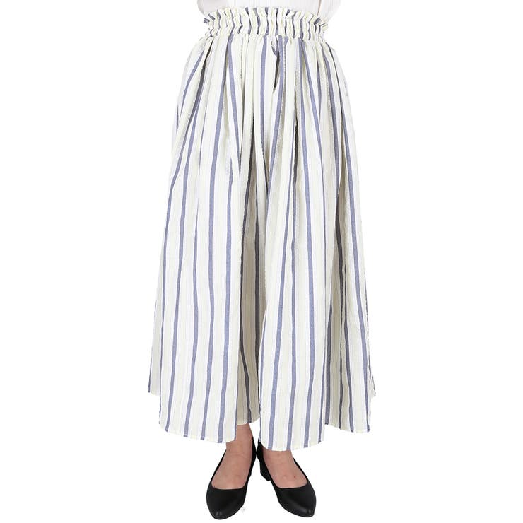Curensology ストライプギャザースカート美品