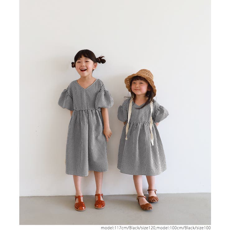 キッズ 親子お揃いギンガムチェックワンピ | coca | 詳細画像11 