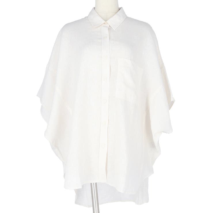 新色登場／レーヨンリネンポンチョシャツ[品番：PA000012711]｜coca  