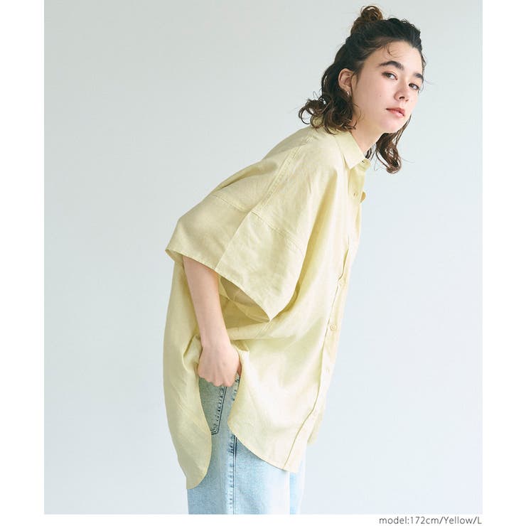 ［Yellow］ | 【新色追加！】レーヨンリネンポンチョシャツ | coca