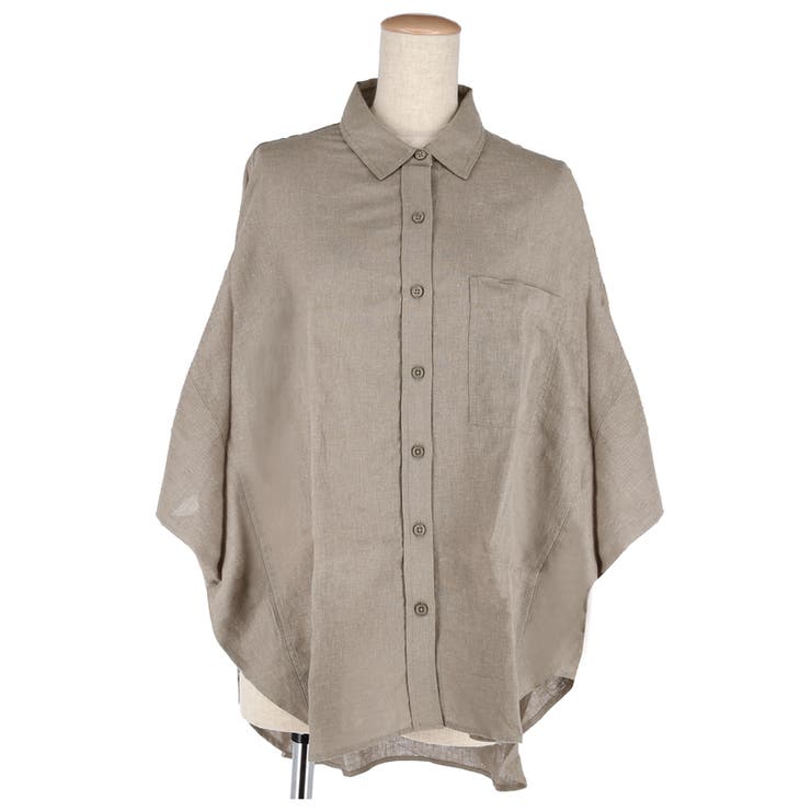 【新色追加！】レーヨンリネンポンチョシャツ | coca | 詳細画像5 