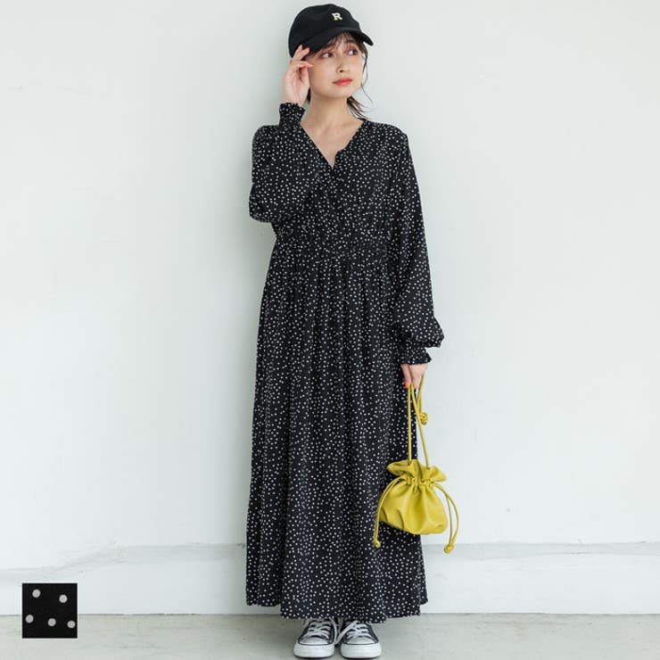 新品タグ付き！ CUNE DDDC ラグランドレープカットソー　ワンピース BOATNECK CUT LONG DRESS：ワンピース（ワンピース）｜CITYSHOP