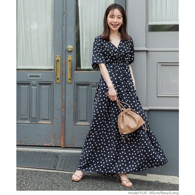 カシュクールドットワンピース[品番：PA000012860]｜coca（コカ