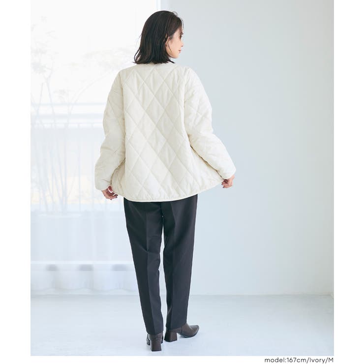 リバーシブルキルティングブルゾン | coca | 詳細画像16 