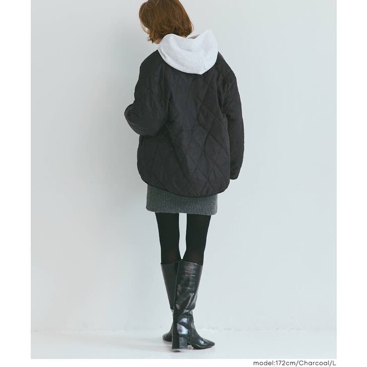 リバーシブルキルティングブルゾン | coca | 詳細画像12 
