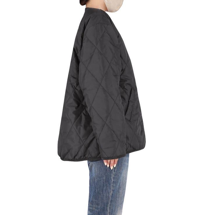 リバーシブルキルティングブルゾン | coca | 詳細画像7 