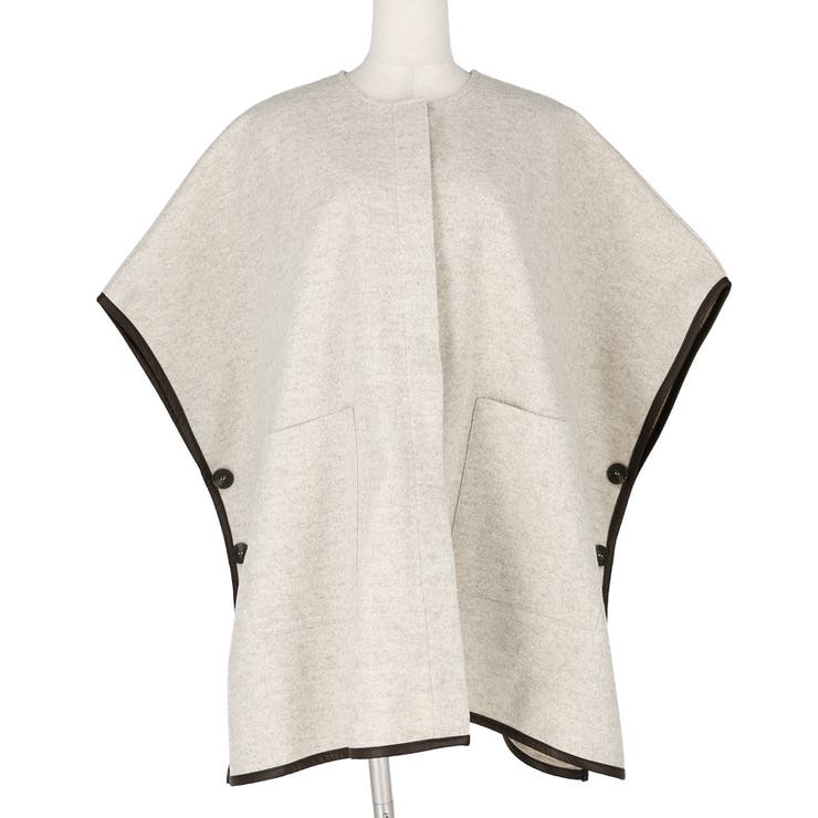 ニットモッサパイピングポンチョ | coca | 詳細画像2 