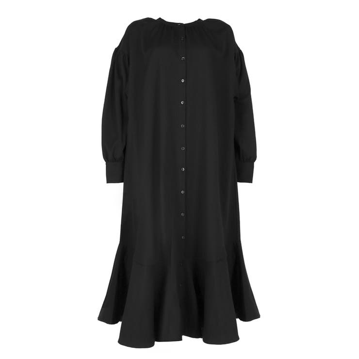 シャツワンピース レディース 袖ボリューム[品番：PA000013647