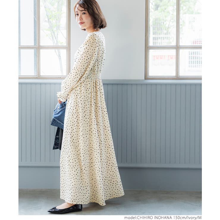 変形ドットワンピース[品番：PA000013789]｜coca（コカ）｜レディース