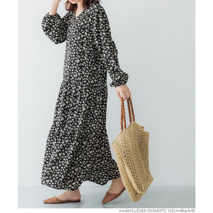 Spick&Span JUSTフラワープリントドレス （Spick & Span