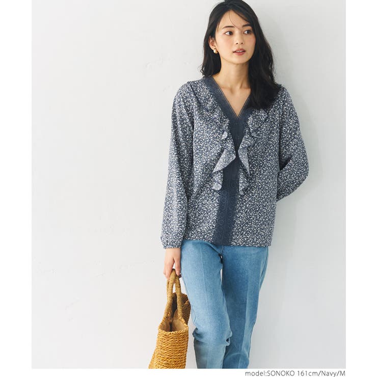 花柄フリルブラウス[品番：PA000013805]｜coca（コカ）の