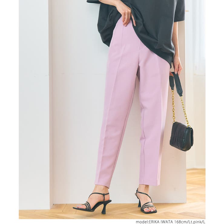 UNITED TOKYO ハイウエストパンツ ピンク ベルト付き【雑誌掲載