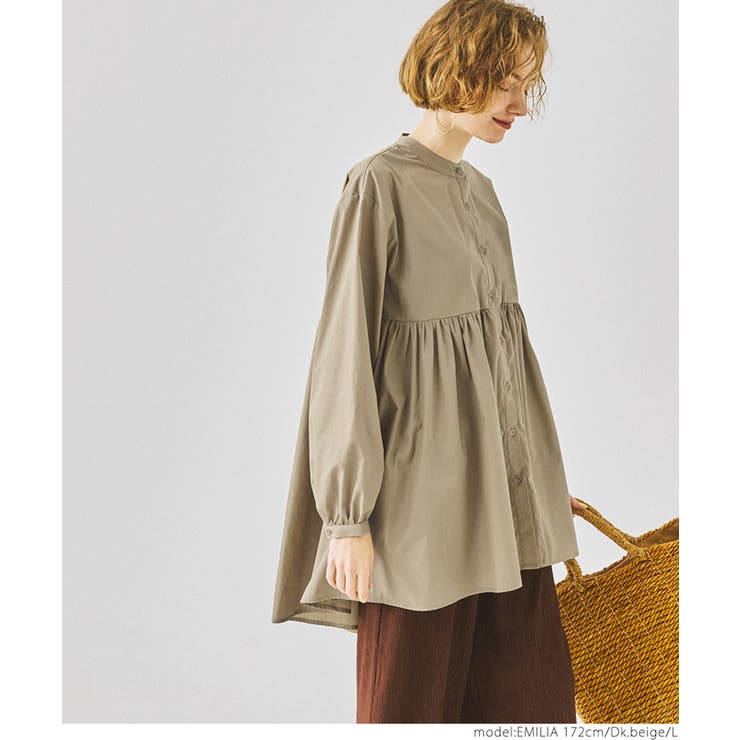 ブロードチュニックブラウス ANAYI｜ブロードギャザーチュニックブラウス | Rakuten Fashion