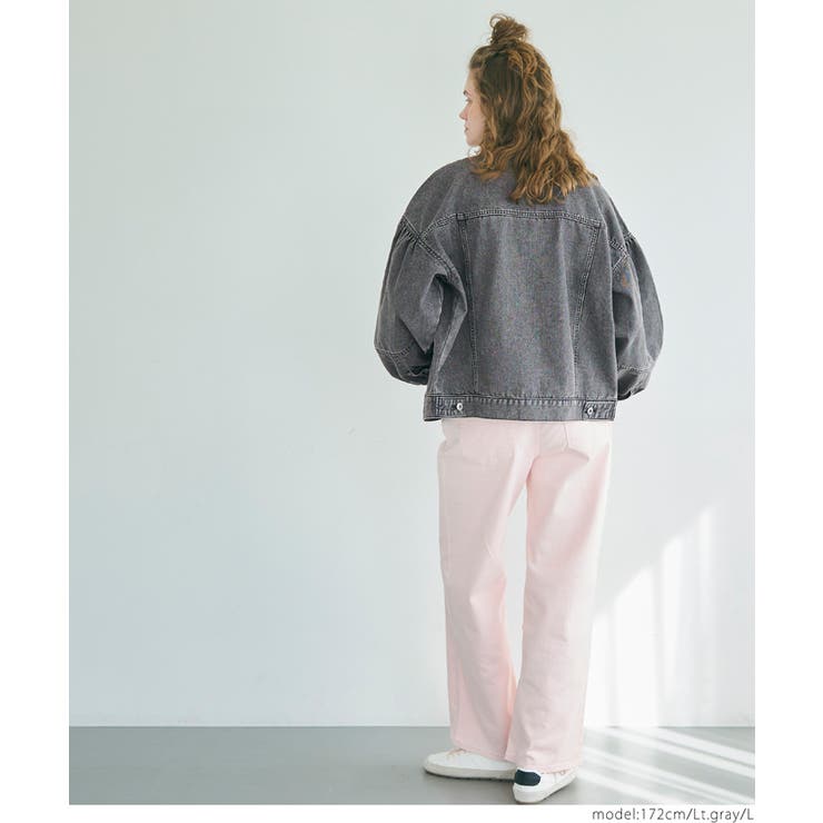 blate ボリュームスリーブデニムジャケット　新品 26SS新作/2026 SPRING COLLECTION】襟付ルーズデニムジャケット