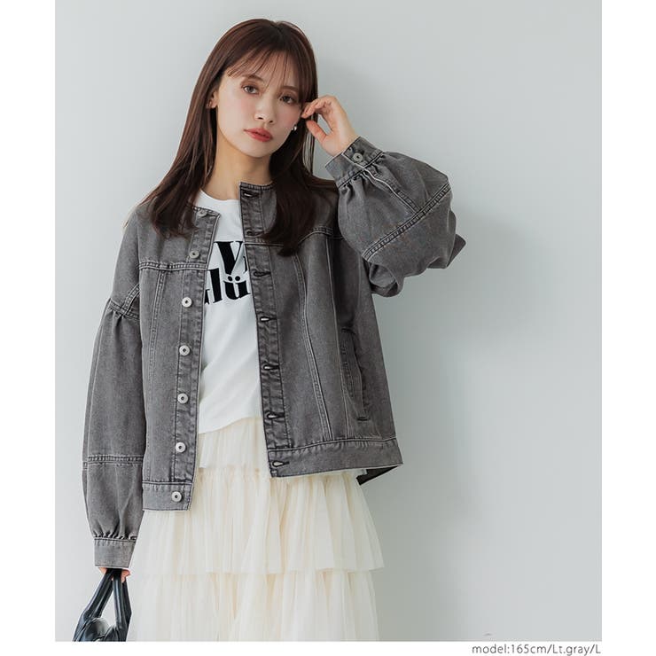 デニムボリュームスリーブジャケット | coca | 詳細画像18 