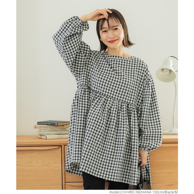 【1度着用のみ美品】 マチャット ギンガムチェックシャツ シャツ ブラウス ワンポイントギンガムチェックシャツ（シャツ/ブラウス）｜MGV