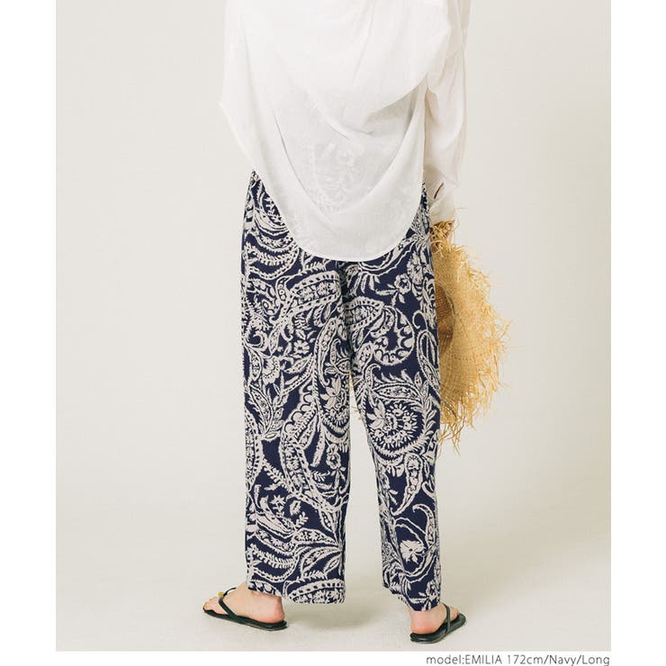 とろレーヨン大人ペイズリー柄パンツ[品番：PA000014150]｜coca