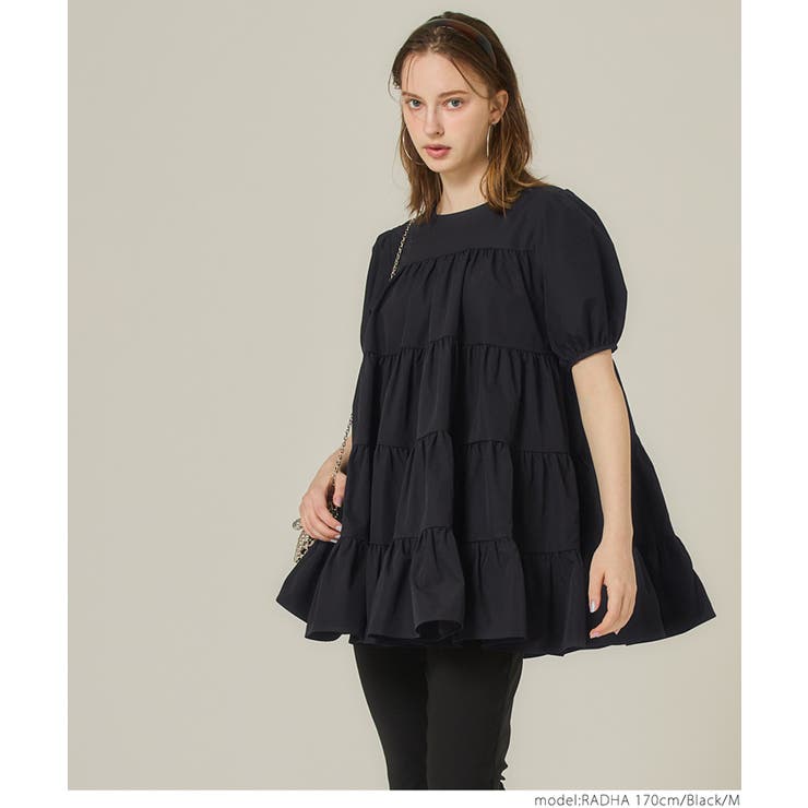 パフスリーブティアードチュニック 新品◇2025年店頭現行品