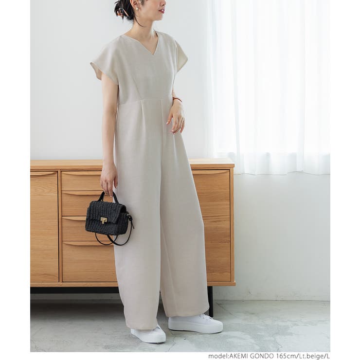 麻調ジャンプスーツ[品番：PA000014289]｜coca（コカ）のレディースファッション通販｜SHOPLIST（ショップリスト）