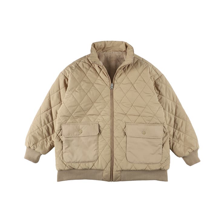 Beige］】2WAYボアリバーシブルキルトジャケット[品番：PA000015159