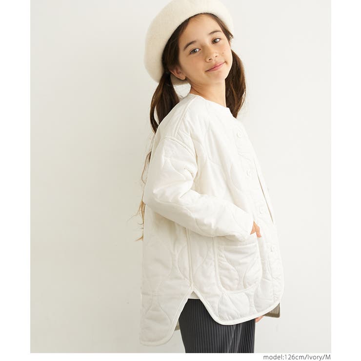 キッズ 親子お揃いユニセックスキルトライナーアウター | coca | 詳細画像11 