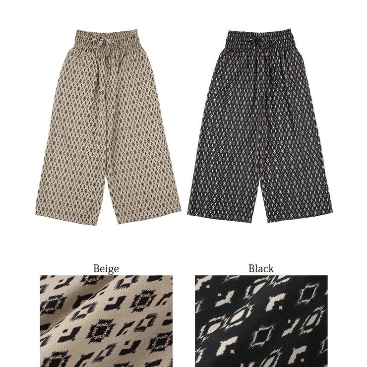 小紋柄パンツ[品番：PA000014294]｜coca（コカ）のレディース