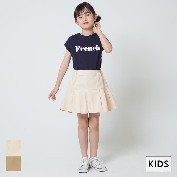 キッズ 切替タックフレアミニスカート[品番：PA000014325]｜coca（コカ
