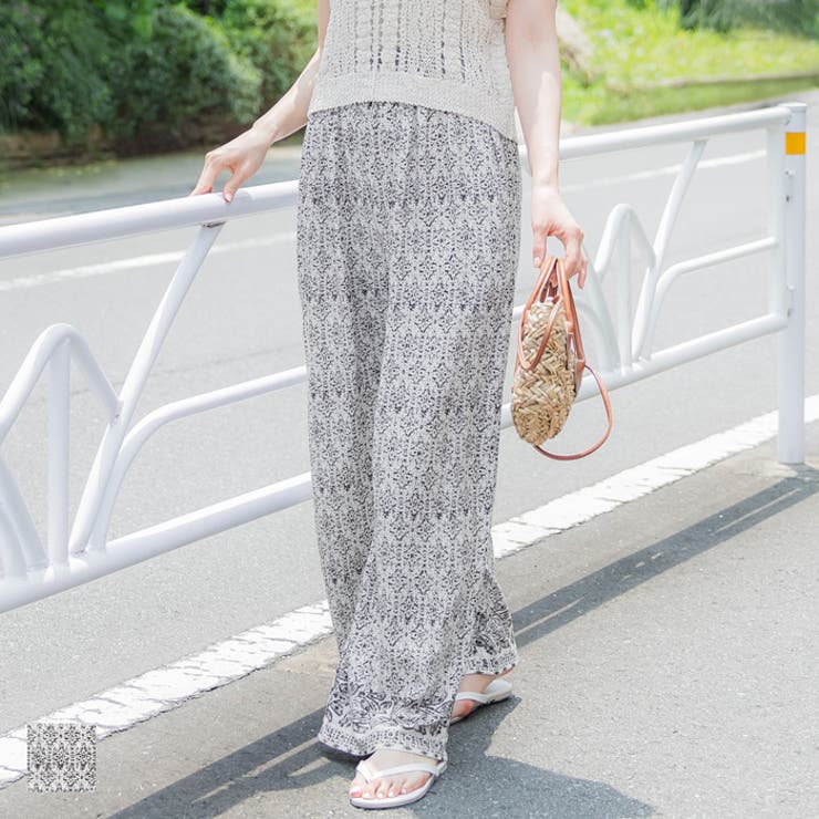 モザイクボーダー柄パンツ[品番：PA000014437]｜coca（コカ）の