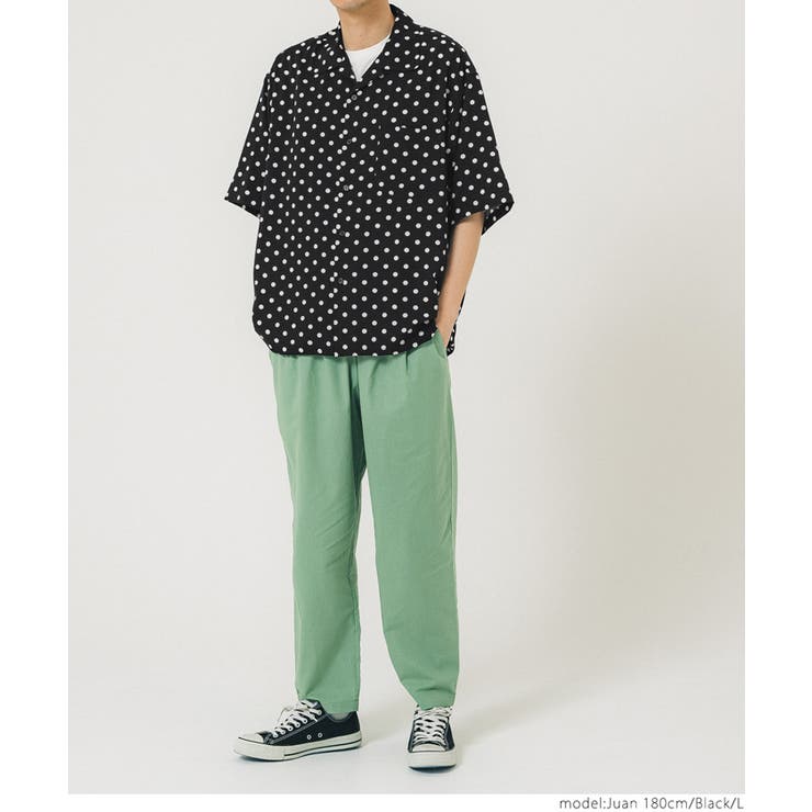 HILLDA ドット柄 Tシャツ BY7073 ドレススタイル・ドット柄シャツ[ 水玉 ・水玉模様