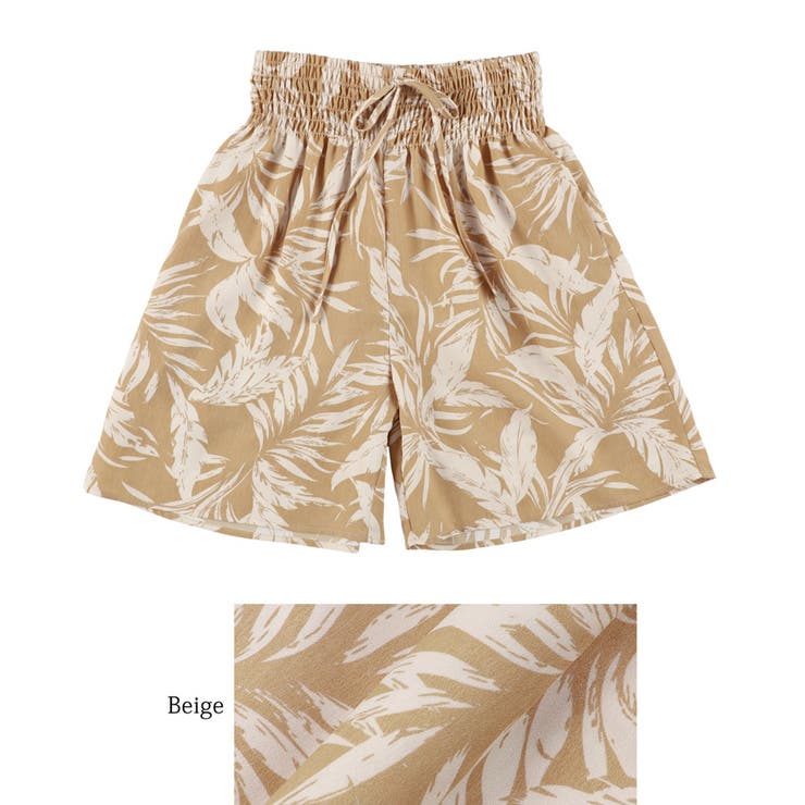 リーフ柄ショートパンツ[品番：PA000014445]｜coca（コカ）の