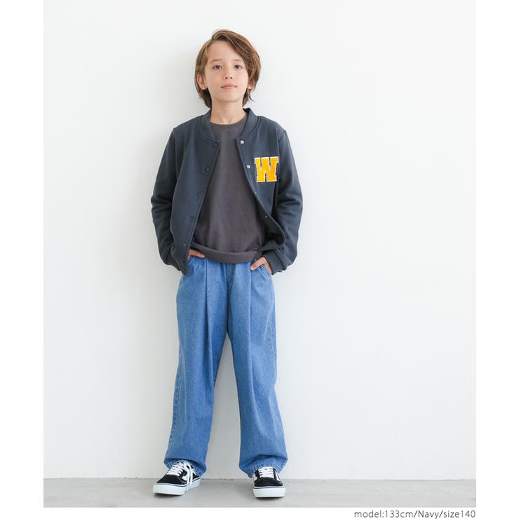 キッズ ワッペン付き裏毛ブルゾン | coca | 詳細画像2 