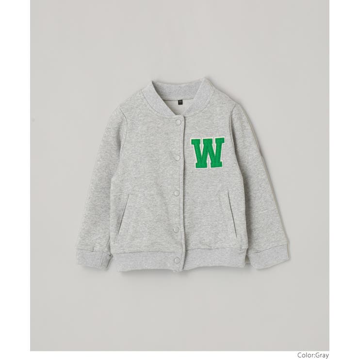 キッズ ワッペン付き裏毛ブルゾン | coca | 詳細画像10 