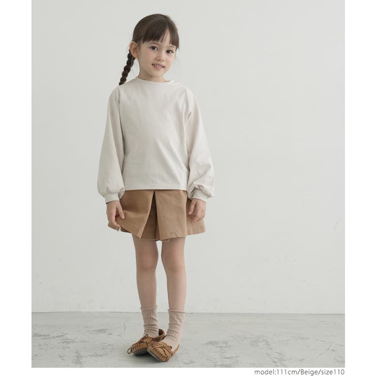 キッズ ツイルショート丈キュロットパンツ[品番：PA000014610