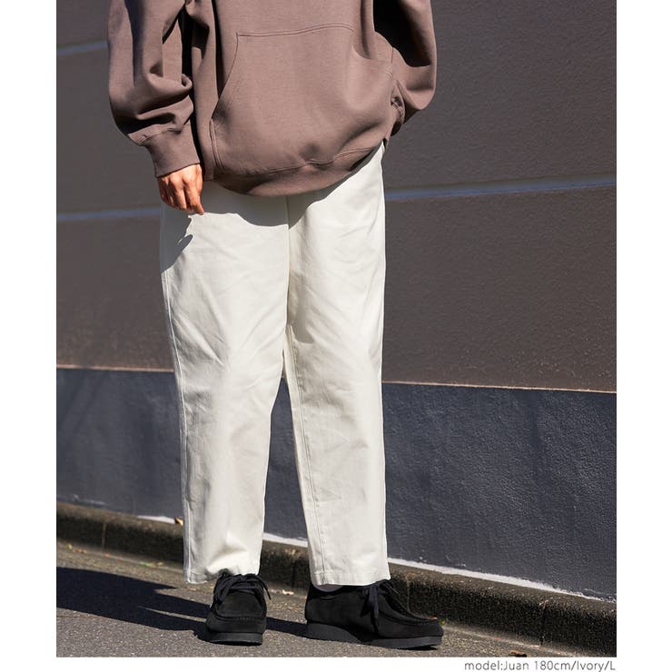 ［Ivory］ | ピーチツイルテーパードパンツ | coca