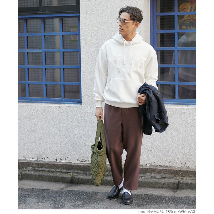 裏起毛ロゴ刺繍パーカー | coca | 詳細画像2 