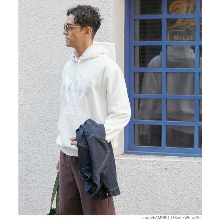 裏起毛ロゴ刺繍パーカー | coca | 詳細画像3 