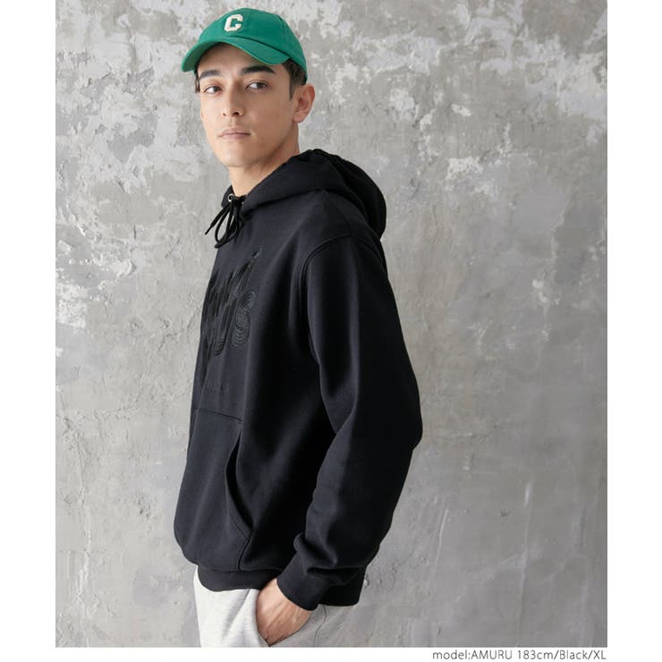 裏起毛ロゴ刺繍パーカー | coca | 詳細画像8 