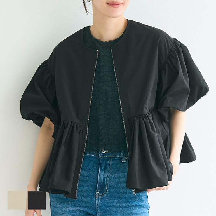 meg‼️ 【新品未使用】　POPPY ギャザーバルーンジャケット Gathered balloon jacket
