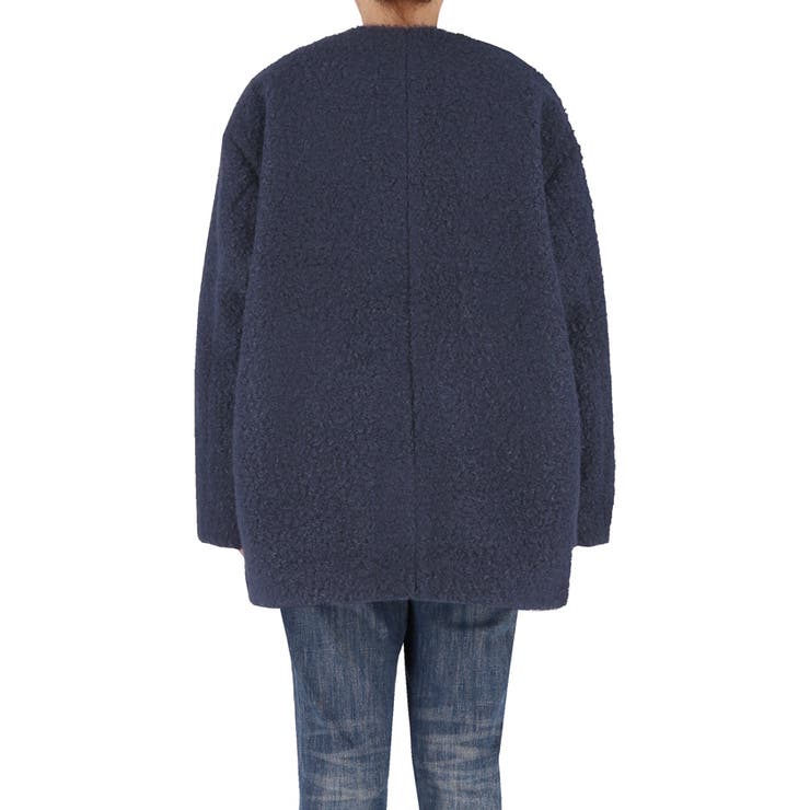 プードル金釦ノーカラーコート | coca | 詳細画像8 