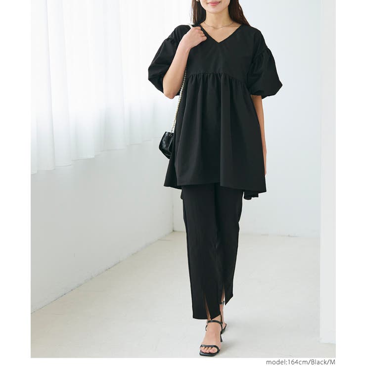 再入荷／パリフワVネックブラウス[品番：PA000015596]｜coca