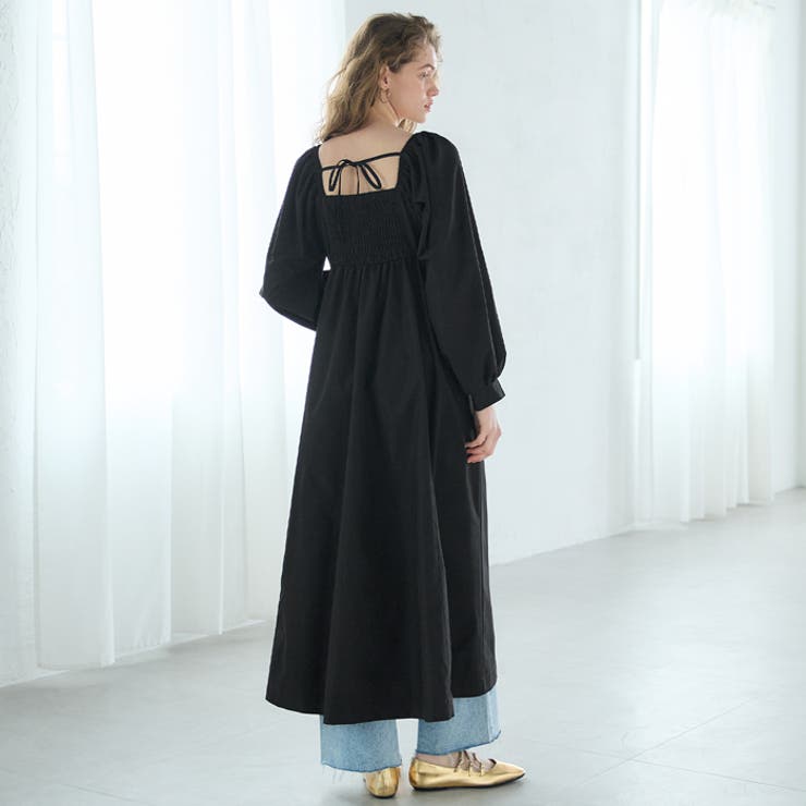 バックシャンギャザーワンピース[品番：PA000015491]｜coca（コカ）の  